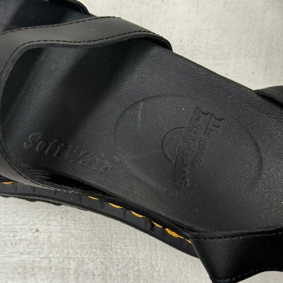 Dr. Martens Blaire Quad Platform Gladiator Sandals Black Hydro Leather Size 9 - Picture 13 of 13